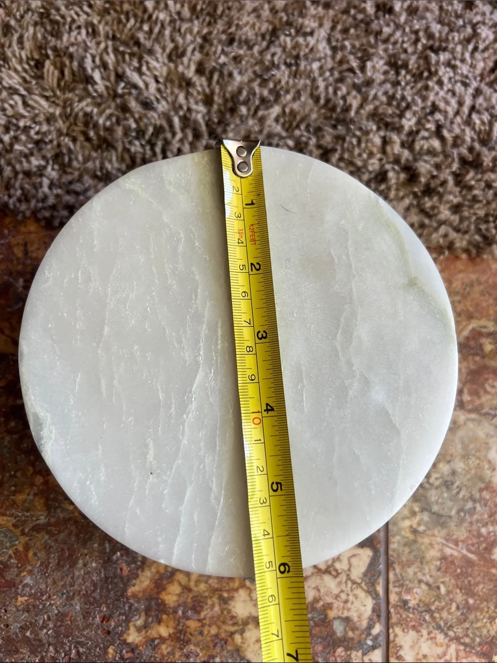 Threshold White Marble Storage Jar with Lid